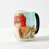 Alphonse Mucha Jugendstil Sommer Verwandlungstasse (VorderseiteRechts)