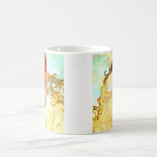 Alphonse Mucha Jugendstil Sommer Verwandlungstasse (Mittel)