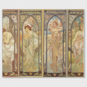 Alphonse Mucha - Jugendstilmeister Geschenkpapier (Flach)