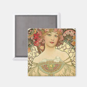 Alphonse Mucha - Jugendstilmeister Magnet (Vorderseite/Rückseite)