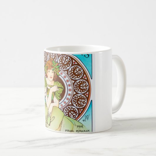 Alphonse Mucha Kaffeetasse (VorderseiteRechts)