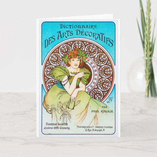 Alphonse Mucha Karte (Vorderseite)