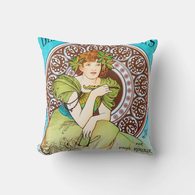 Alphonse Mucha Kissen (Vorderseite)