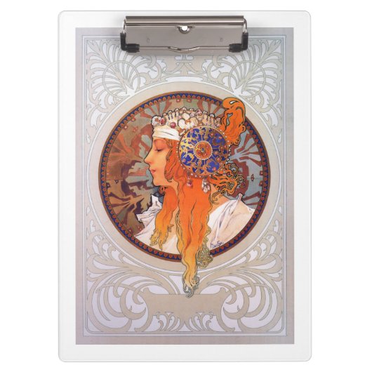 Alphonse Mucha Klemmbrett (Vorderseite)