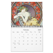 Alphonse Mucha Kunst Kalender (Feb 2027)