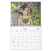 Alphonse Mucha Kunst Kalender (Mär 2027)