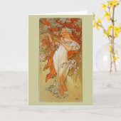 Alphonse Mucha - Kunst Nouveau - Frühling Karte (Gelbe Blume)