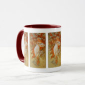 Alphonse Mucha - Kunst Nouveau - Frühling Tasse (Vorderseite Links)