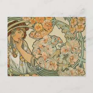 Alphonse Mucha Kunst Postkarte