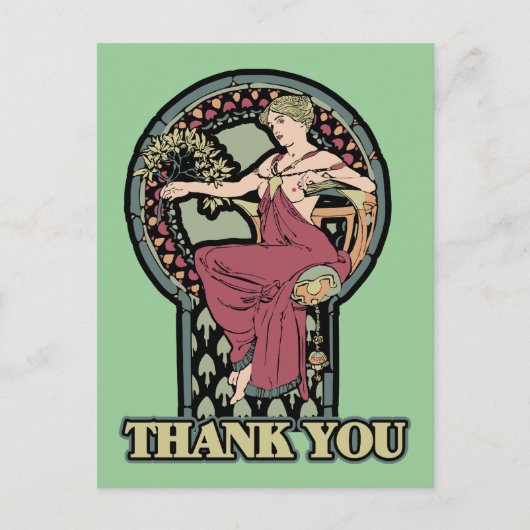 Alphonse Mucha Kunst Postkarte (Vorderseite)