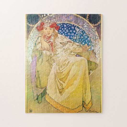 Alphonse Mucha Kunst Puzzle (Vertikal)