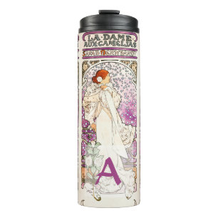 Alphonse Mucha La Dame 1896 Art Nouveau Vintage Thermosbecher