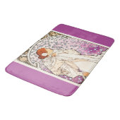 Alphonse Mucha La Dame 1896 Jugendstil Vintag Badematte (Schrägansicht)