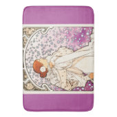 Alphonse Mucha La Dame 1896 Jugendstil Vintag Badematte (Vorderseite Vertikal)