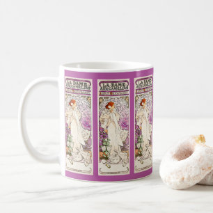 Alphonse Mucha La Dame 1896 Jugendstil Vintag Kaffeetasse