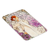 Alphonse Mucha La Dame 1896 Jugendstil Vintag Magnet (Rechte Seite)