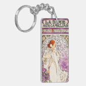 Alphonse Mucha La Dame 1896 Jugendstil Vintag Schlüsselanhänger (Vorderseite links)