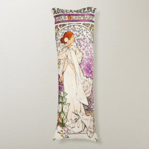 Alphonse Mucha La Dame 1896 Jugendstil Vintag Seitenschläferkissen