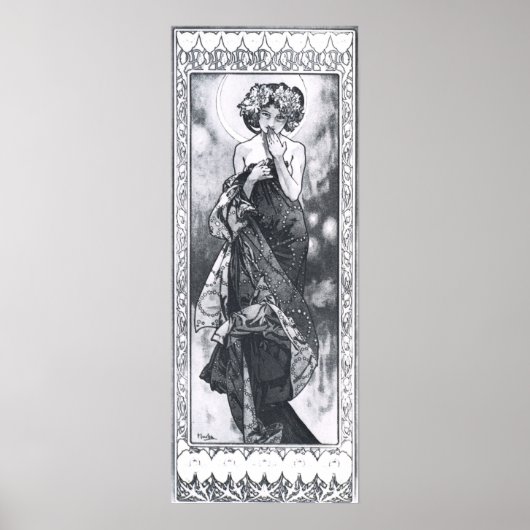 Alphonse Mucha. La Lune/Moon 1902 Poster (Vorne)
