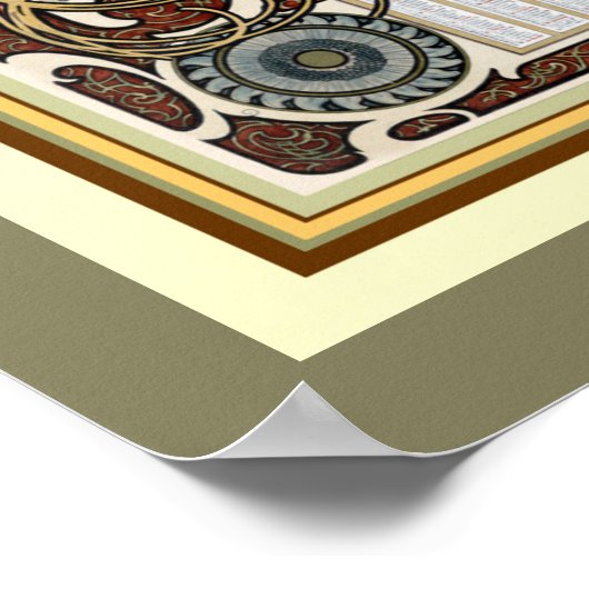 Alphonse Mucha "La Plume" Poster 16 x 20 (Ecke)