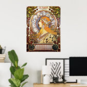 Alphonse Mucha. La Plume/Zodiac, 1896. Poster (Heimbüro)