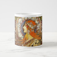 Alphonse Mucha La Plume Zodiac Art Nouveau Vintag