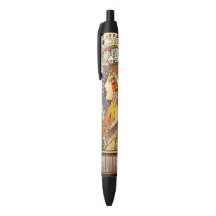 Alphonse Mucha La Plume Zodiac Art Nouveau Vintag Kugelschreiber