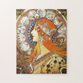 Alphonse Mucha La Plume Zodiac Art Nouveau Vintag Puzzle
