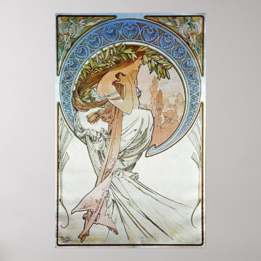 Alphonse Mucha. La Poesie/Poetry, 1898 Poster (Vorne)