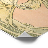 Alphonse Mucha - La Primevere & La Plume Poster (Ecke)