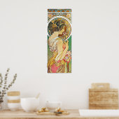 Alphonse Mucha. La Primevere/Polyanthus, 1899 Poster (Küche)