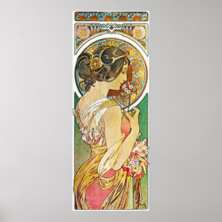 Alphonse Mucha. La Primevere/Polyanthus, 1899 Poster