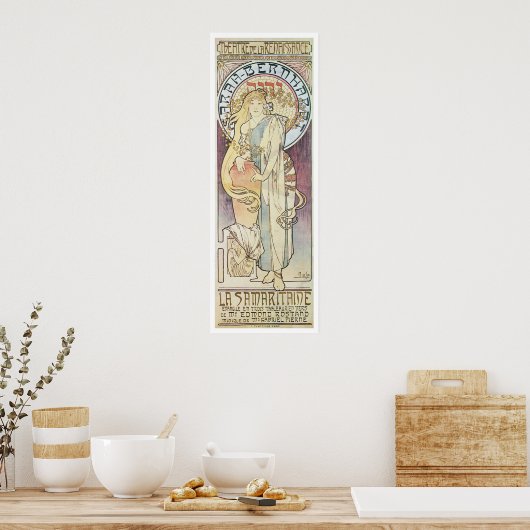 Alphonse Mucha. La Samaritaine, 1897 Poster (Küche)