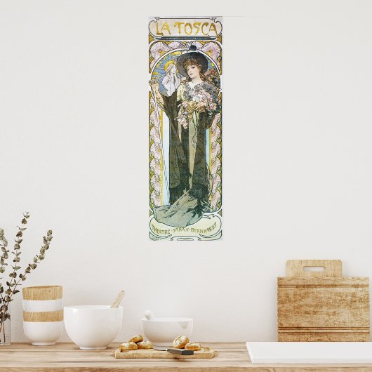Alphonse Mucha. La Tosca, 1899 Poster (Küche)