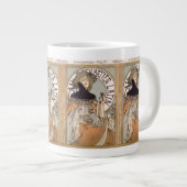 Alphonse Mucha Lady Jumbo Tasse (Vorderseite Rechts)