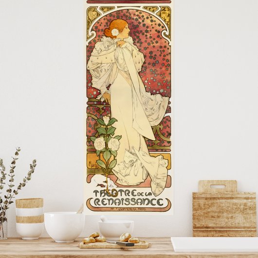 Alphonse Mucha Lady of the Camelias Poster (Küche)