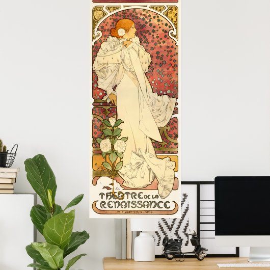 Alphonse Mucha Lady of the Camelias Poster (Heimbüro)