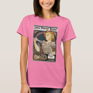 Alphonse Mucha- Lance Parfum "Rodo" - Parfüm Ad T-Shirt