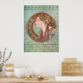 Alphonse Mucha Laurel Art Nouveau Poster Print (Küche)