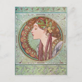 Alphonse Mucha Laurel Art Nouveau Postkarten (Vorderseite)