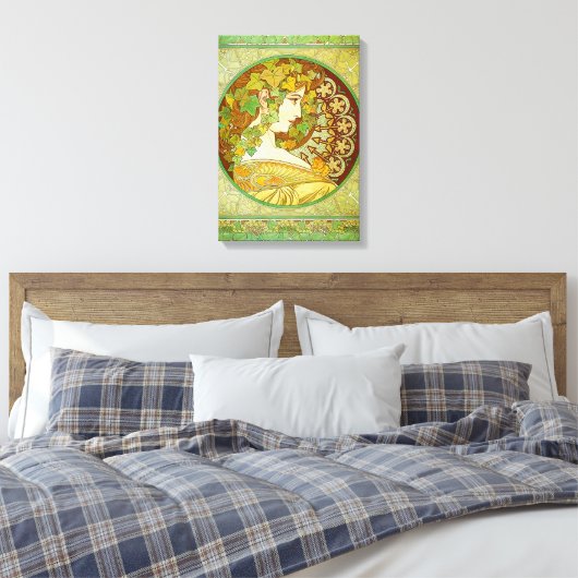 Alphonse Mucha Laurel Leinwand Poster (Insitu (Schlafzimmer))