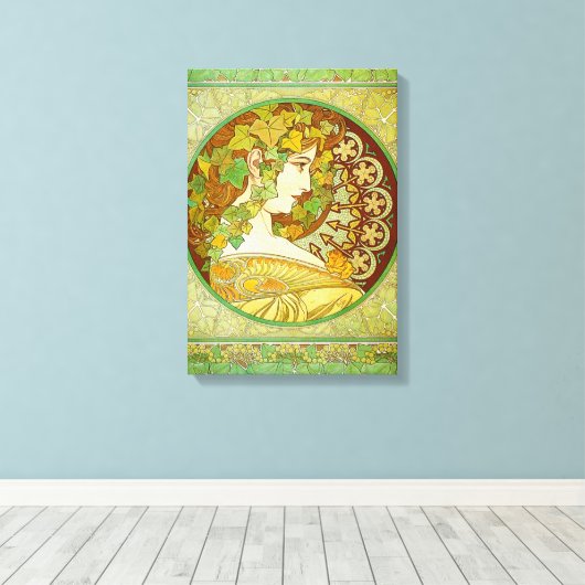 Alphonse Mucha Laurel Leinwand Poster (Insitu (Holzboden))