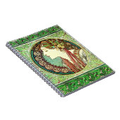 Alphonse Mucha Laurel Notizbuch Notizblock (Rechte Seite)