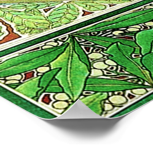 Alphonse Mucha Laurel Poster (Ecke)