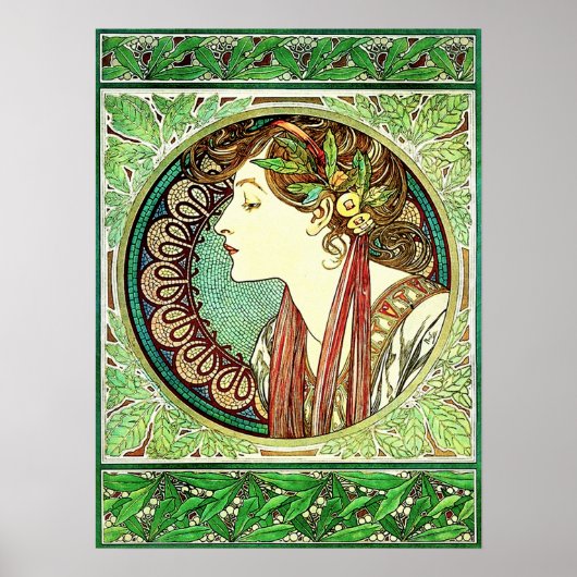 Alphonse Mucha Laurel Poster (Vorne)