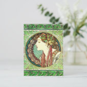 Alphonse Mucha Laurel Postkarte (Stehend Vorderseite)