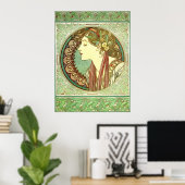 Alphonse Mucha Laurel Vintage Jugendstilgalerie HD Poster (Heimbüro)