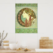 Alphonse Mucha Laurel Vintage Jugendstilgalerie HD Poster (Küche)