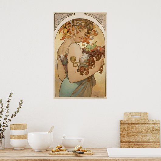 Alphonse Mucha: Le Fruit/Fruit Poster (Küche)