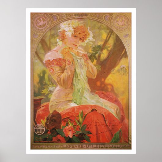 Alphonse Mucha. Lefevre-Utile, Sarah Bernhardt Poster (Vorne)